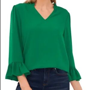 CeCe Blouse, Green, Medium